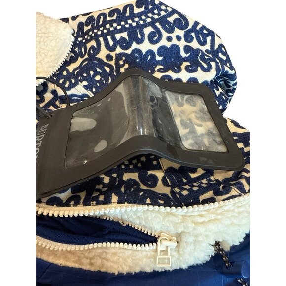 Burton Snowboard Ski Hooded Jacket Nam Dinh Pattern Navy Floral Size Small EUC - Picture 10 of 10